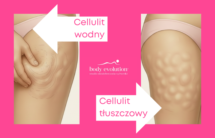 cellulit wodny, a tłuszczowy